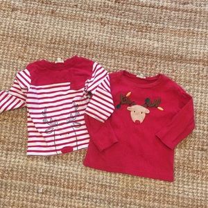 Le top ( two Christmas baby boy tops)